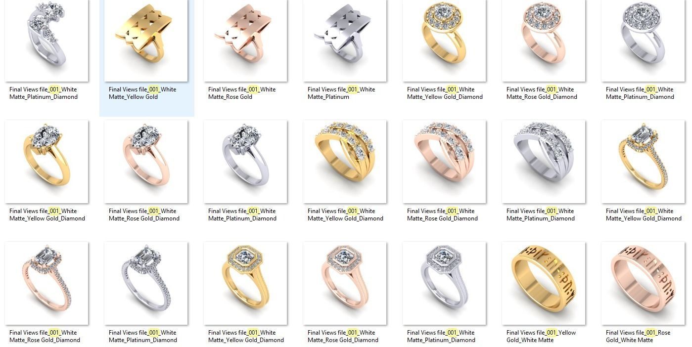 jewelicious-003 20mstl model jewelry 3d digital stl pack 3D print model_4