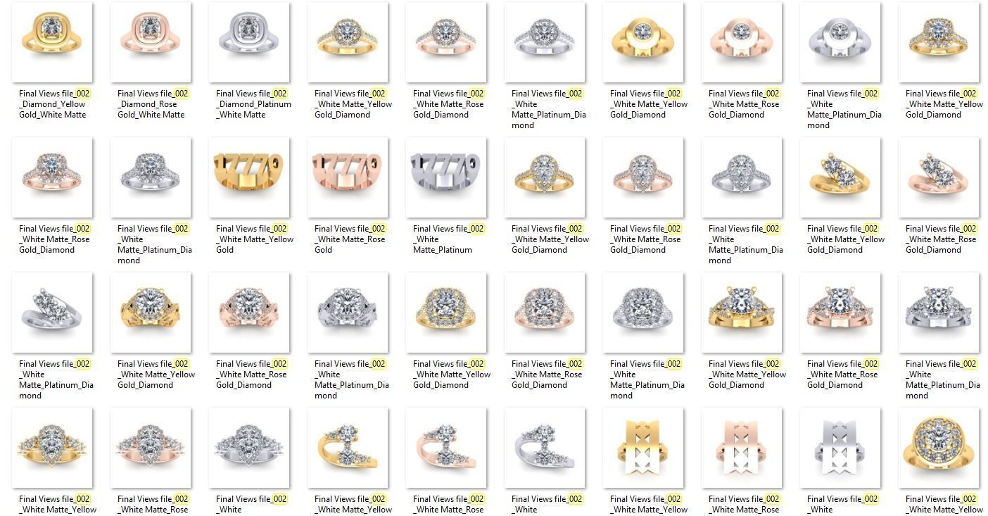 jewelicious-003 20mstl model jewelry 3d digital stl pack 3D print model_2