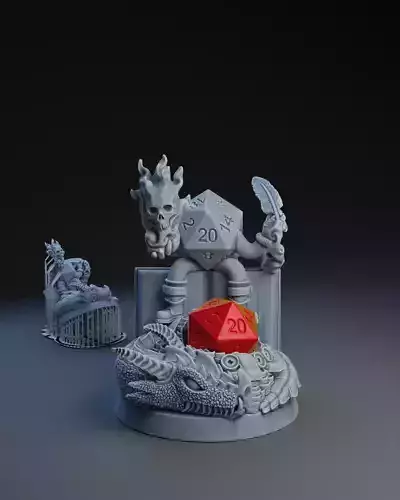 Dice Keepers - D20 Master miniature and polyhedral dice stand