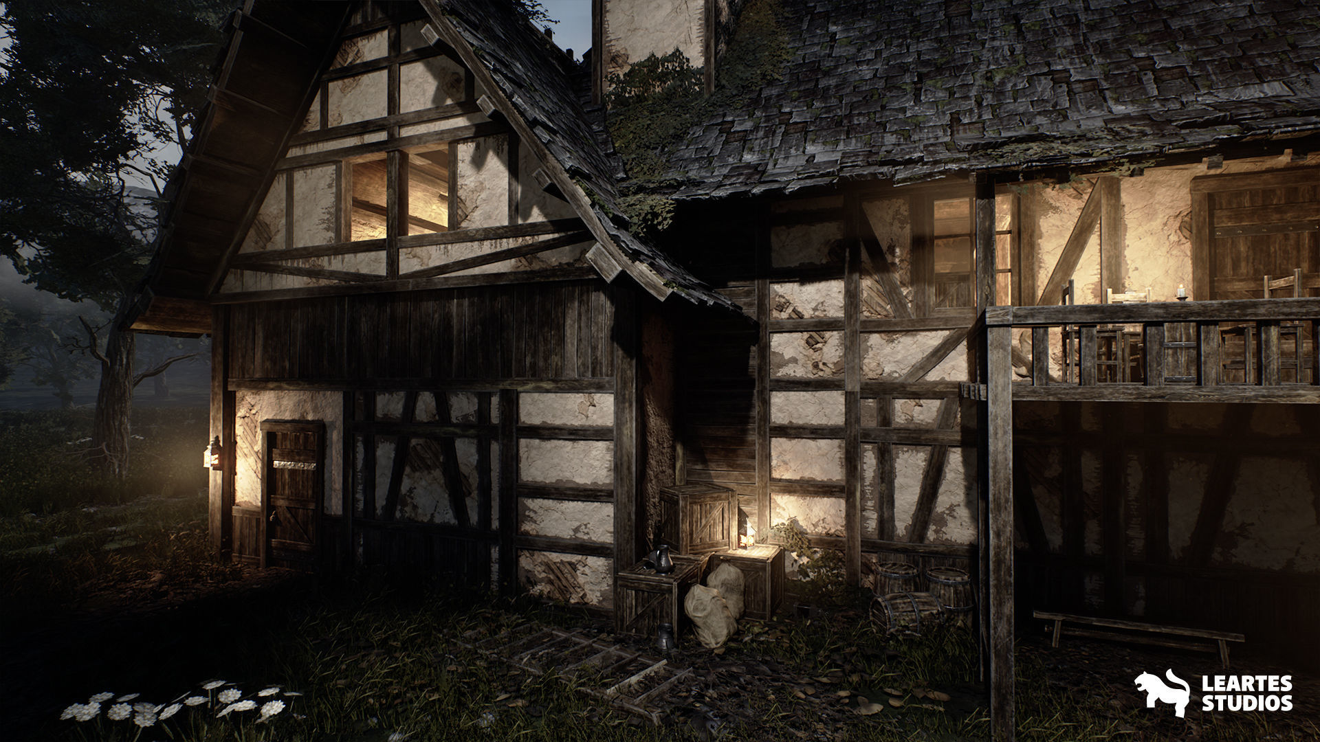 Medieval Tavern Low-poly 3D model_8