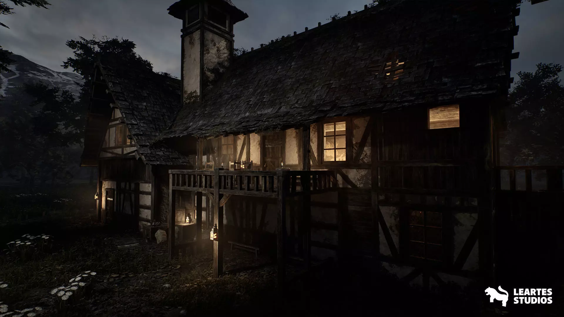 Medieval Tavern Low-poly 3D model_0