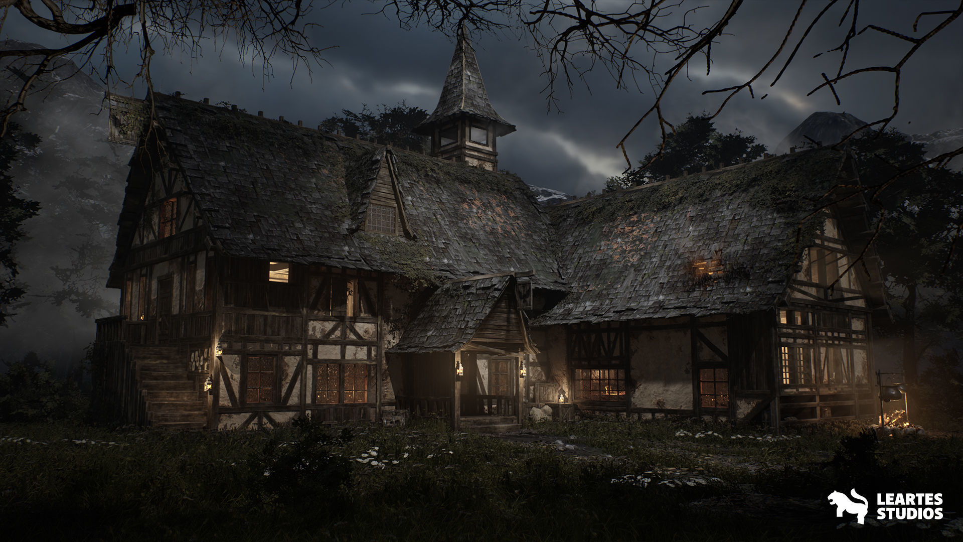 Medieval Tavern Low-poly 3D model_12