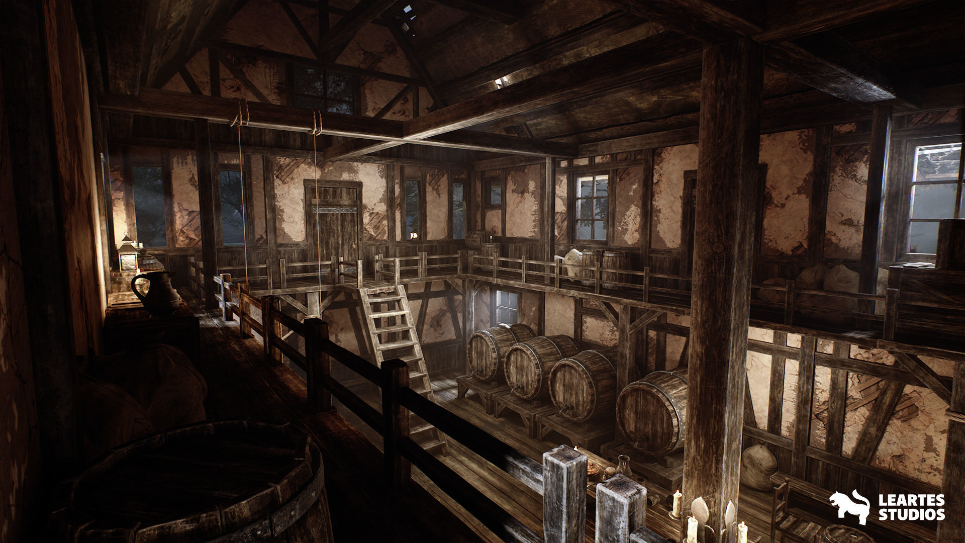 Medieval Tavern Low-poly 3D model_13