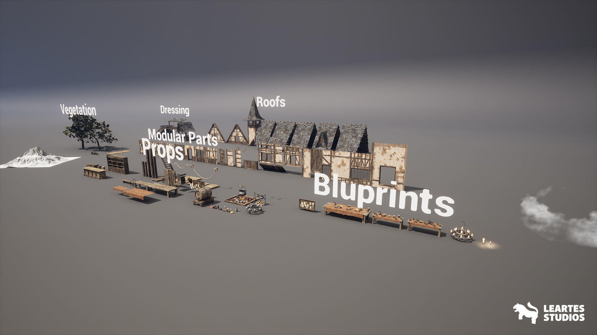 Medieval Tavern Low-poly 3D model_18