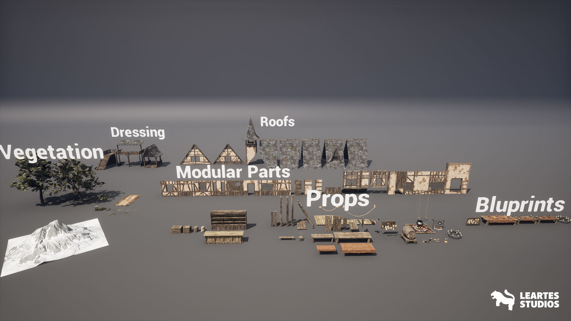 Medieval Tavern Low-poly 3D model_19