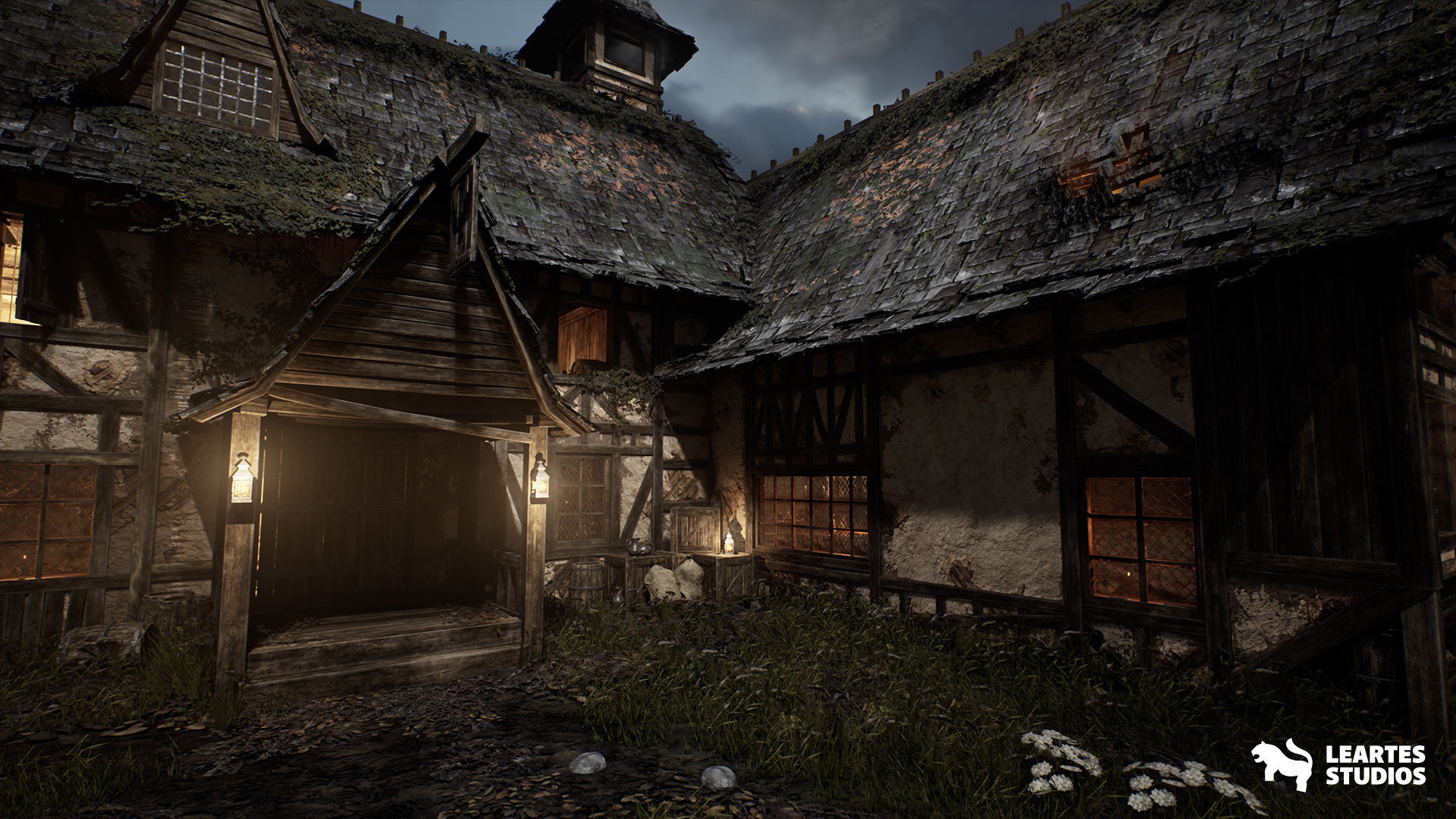 Medieval Tavern Low-poly 3D model_7