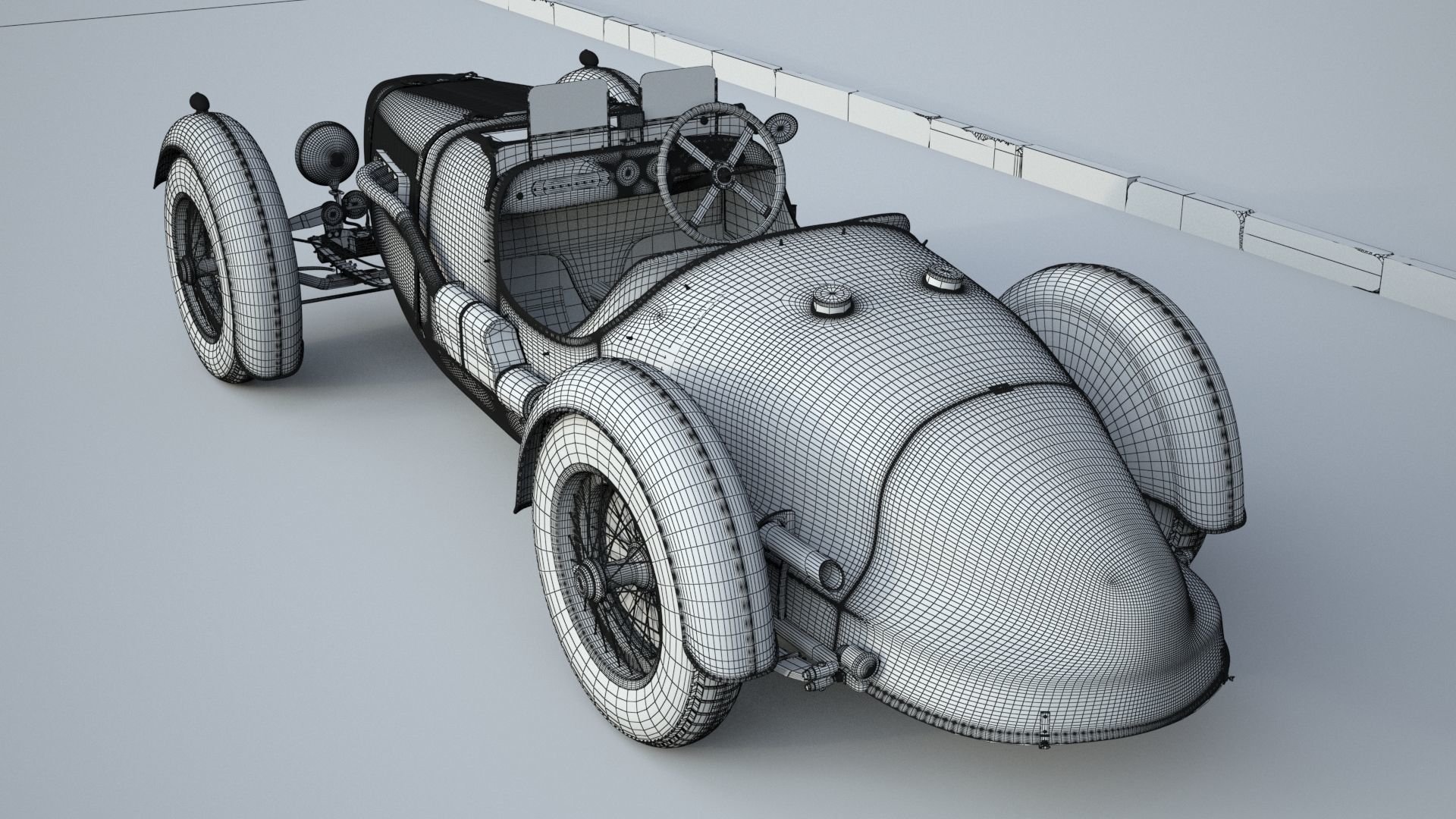 Aston Martin Ulster Replica 1934 3D model_16