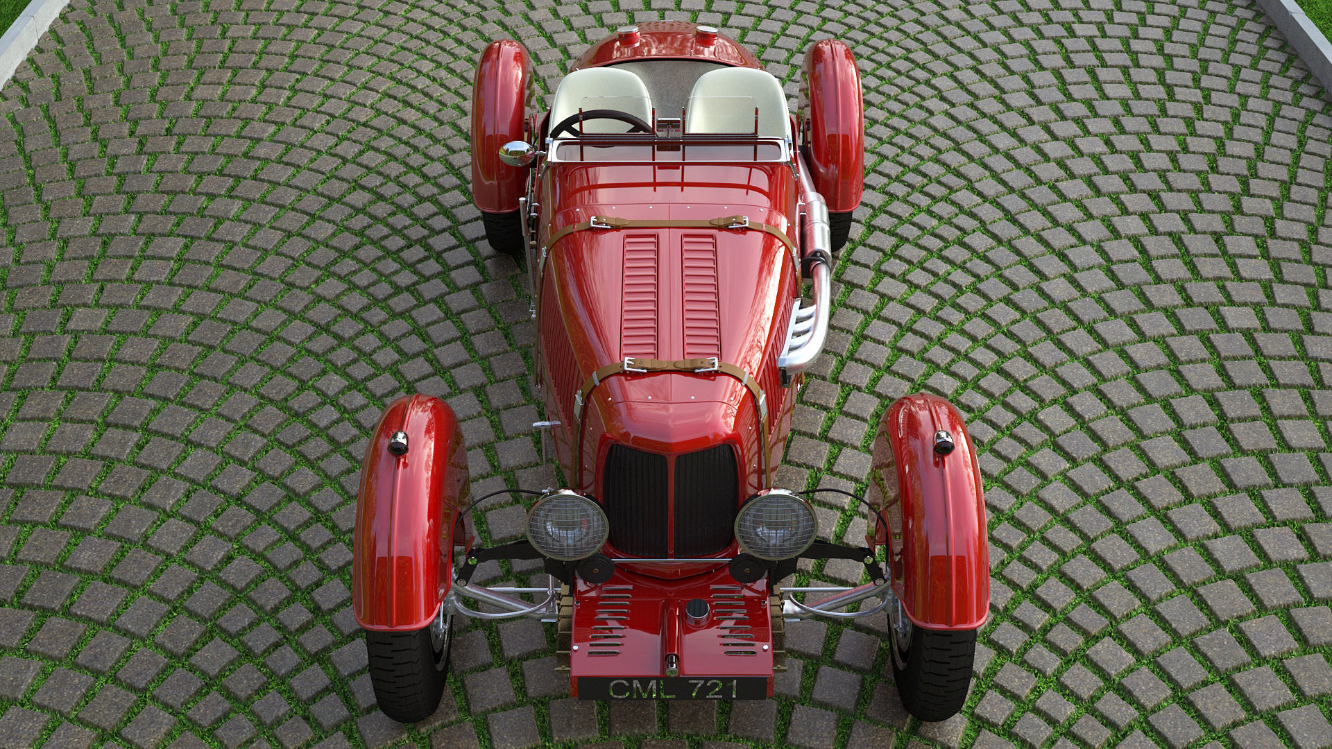 Aston Martin Ulster Replica 1934 3D model_7