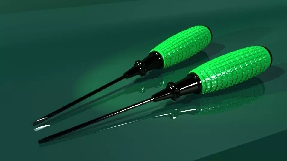 Screw Driver Free low-poly 3D model_0