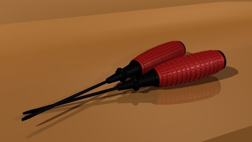 Screw Driver Free low-poly 3D model_1