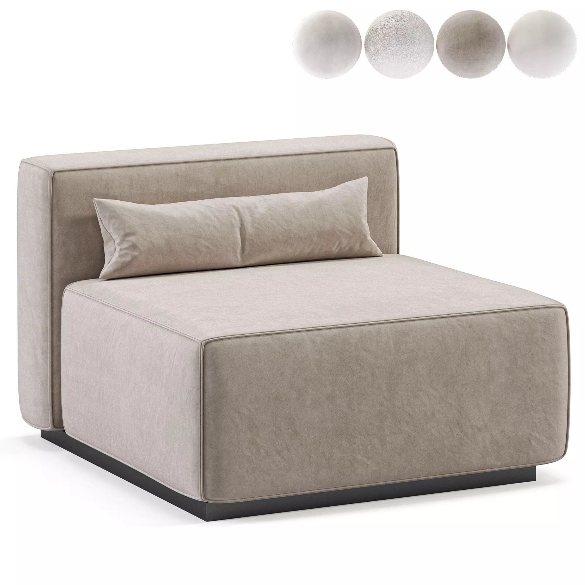 Mix Modular Sectional Chair Free 3D model