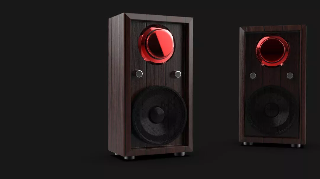 Speakers Low-poly 3D model