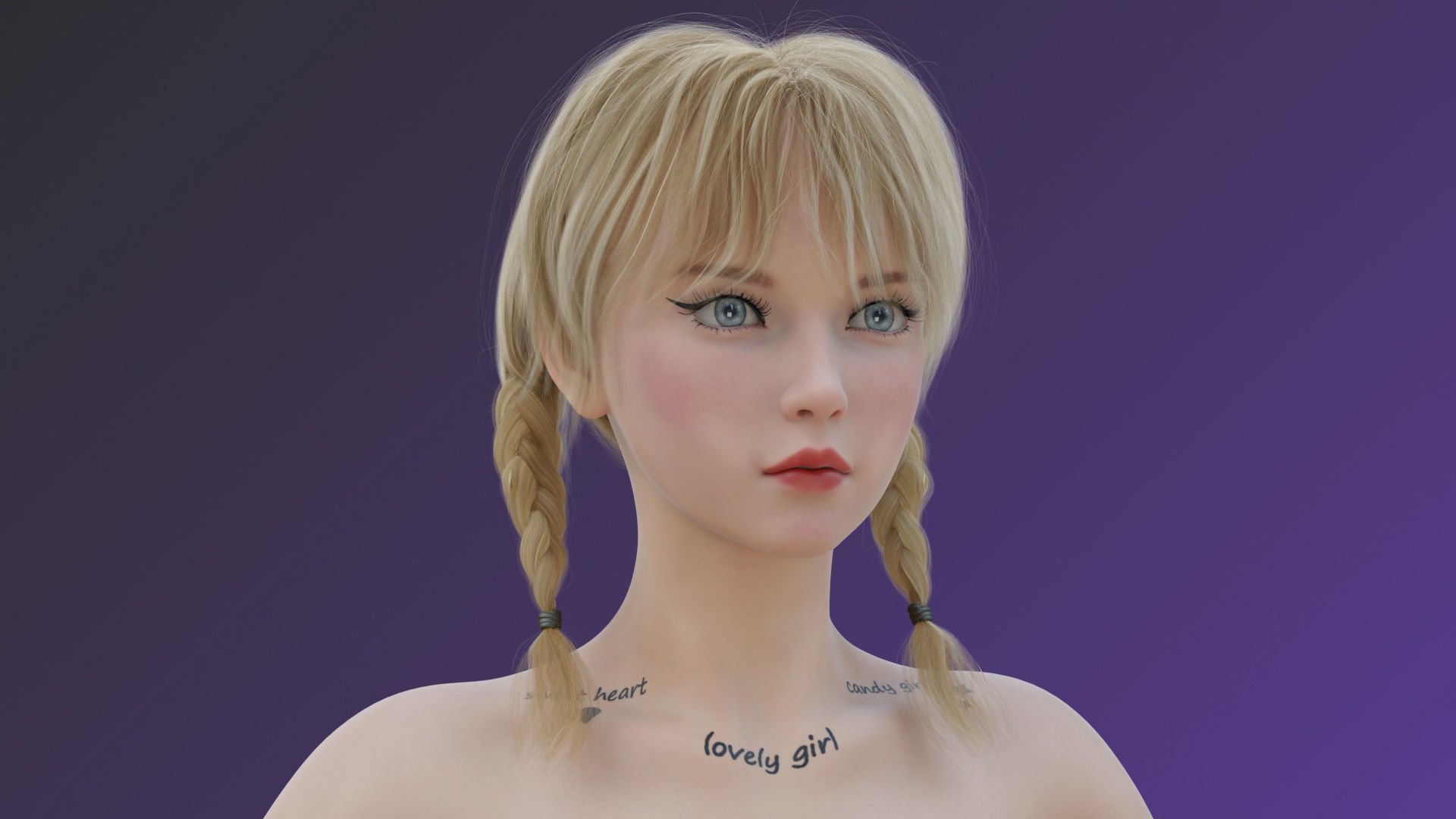 Blonde Chick - Tactical Undercover Agent Soldier Suit -Rigged - Low-poly 3D model_27