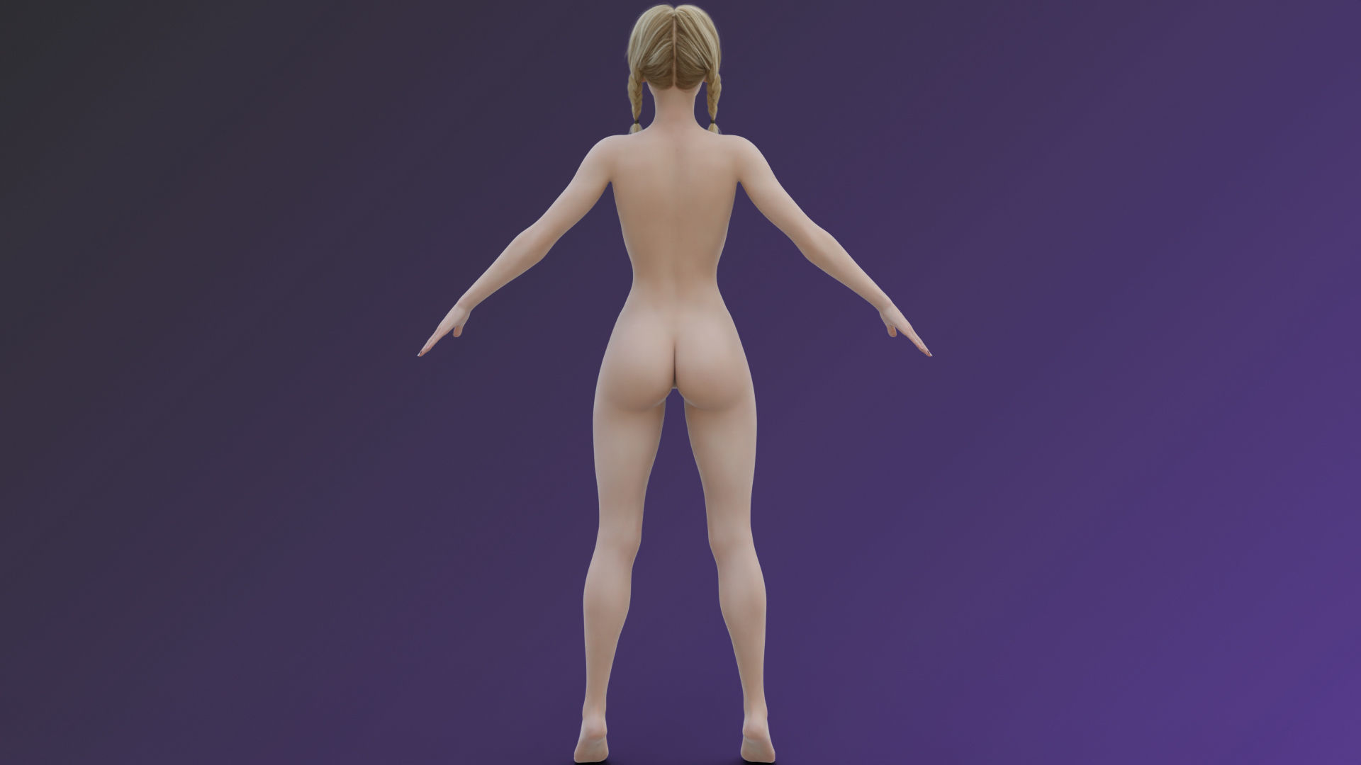 Blonde Chick - Tactical Undercover Agent Soldier Suit -Rigged - Low-poly 3D model_33