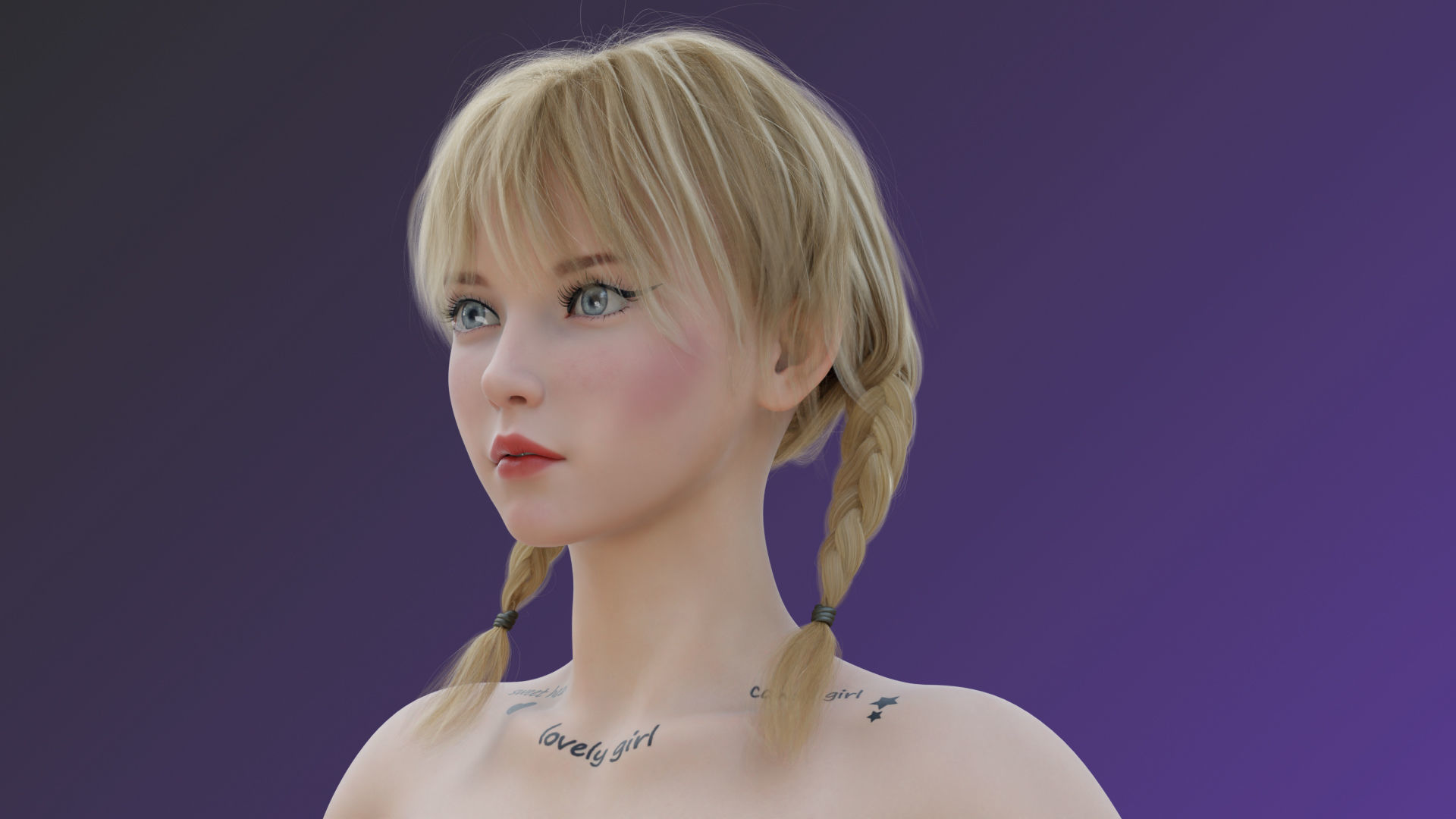 Blonde Chick - Tactical Undercover Agent Soldier Suit -Rigged - Low-poly 3D model_28