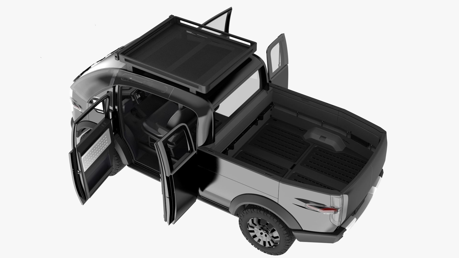 Canoo Pickup Truck  3D model_4