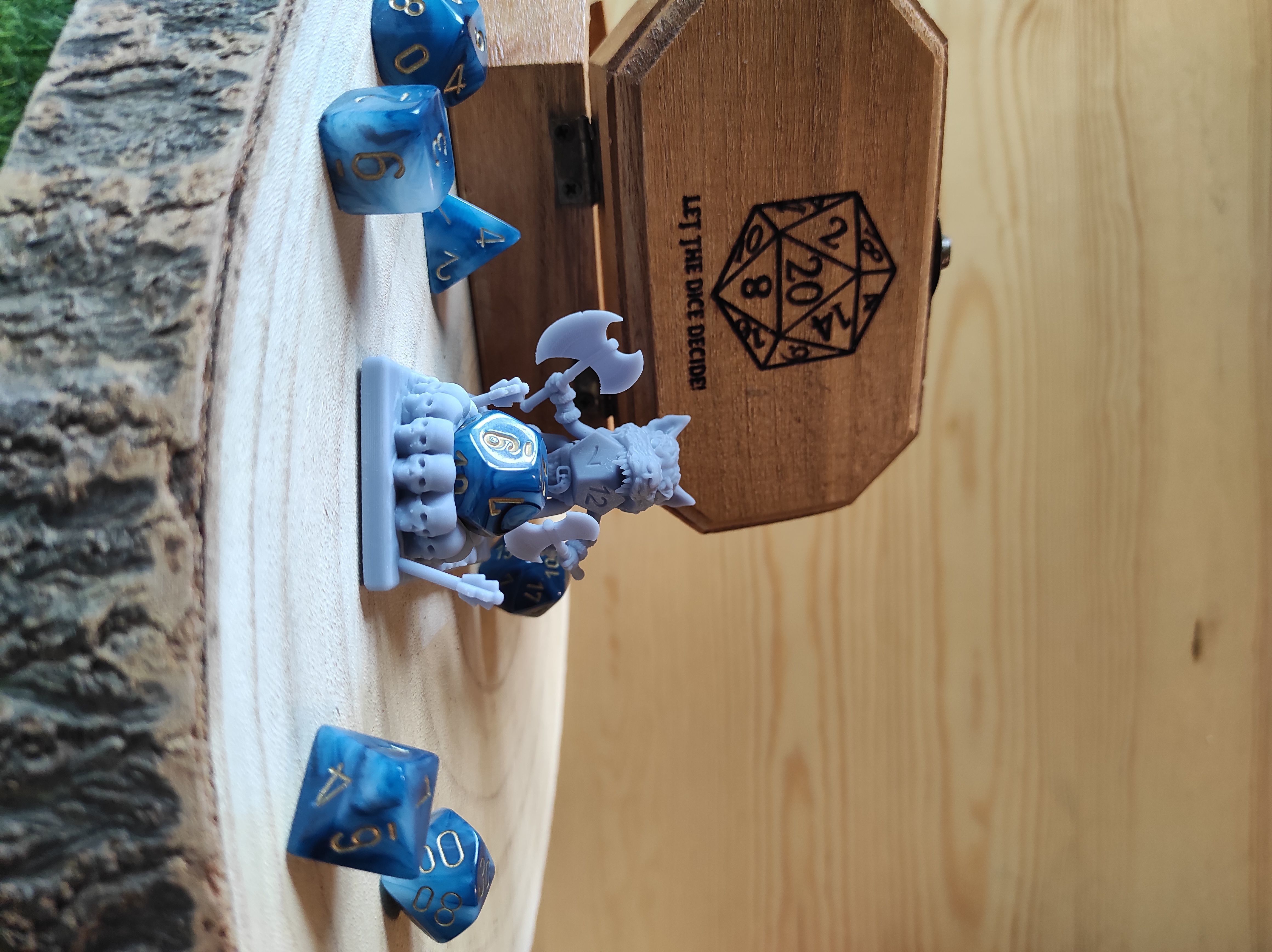 Dice Keepers - 14 miniature and polyhedral dice stand 3D print model_31