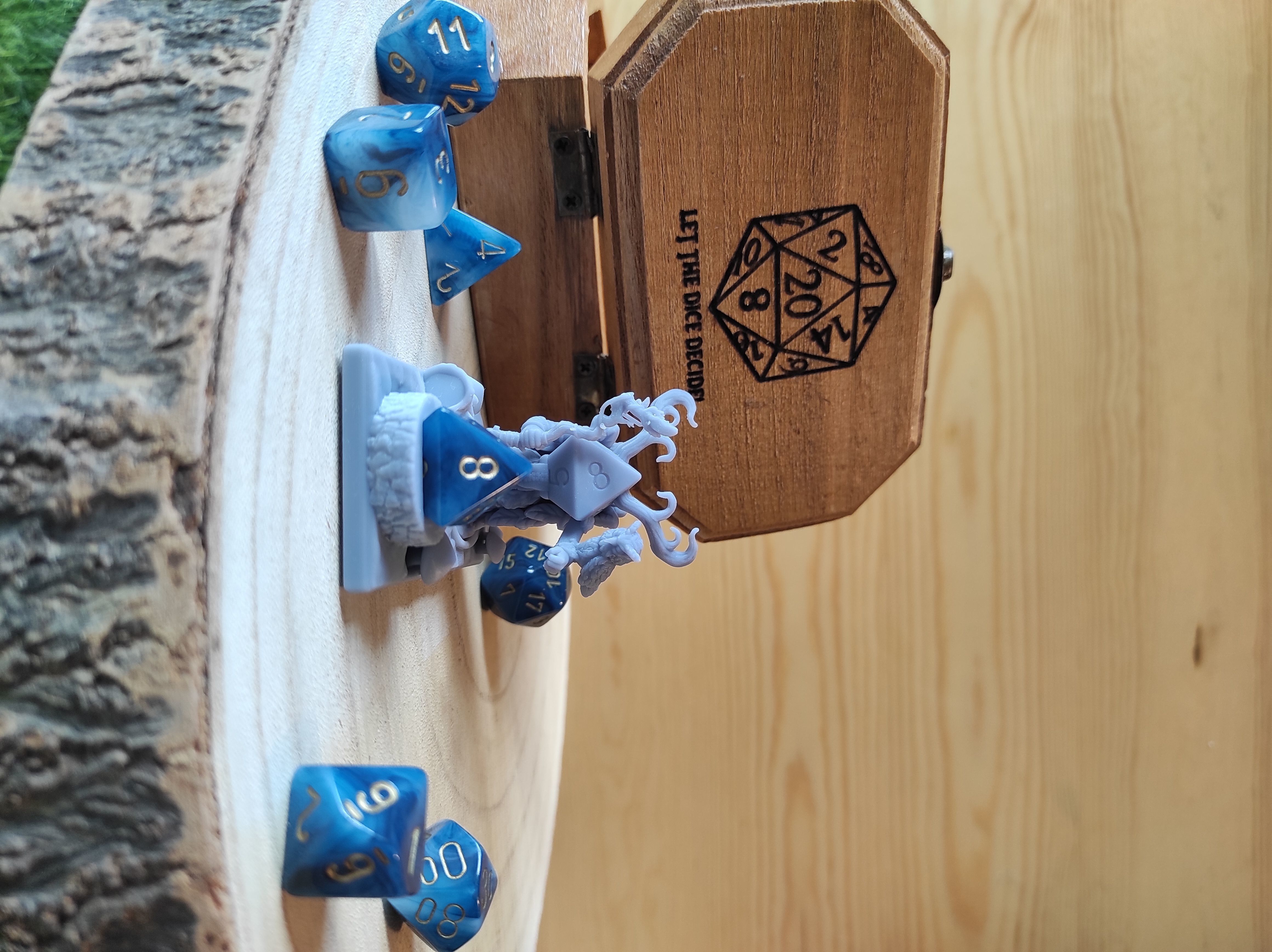 Dice Keepers - 14 miniature and polyhedral dice stand 3D print model_25