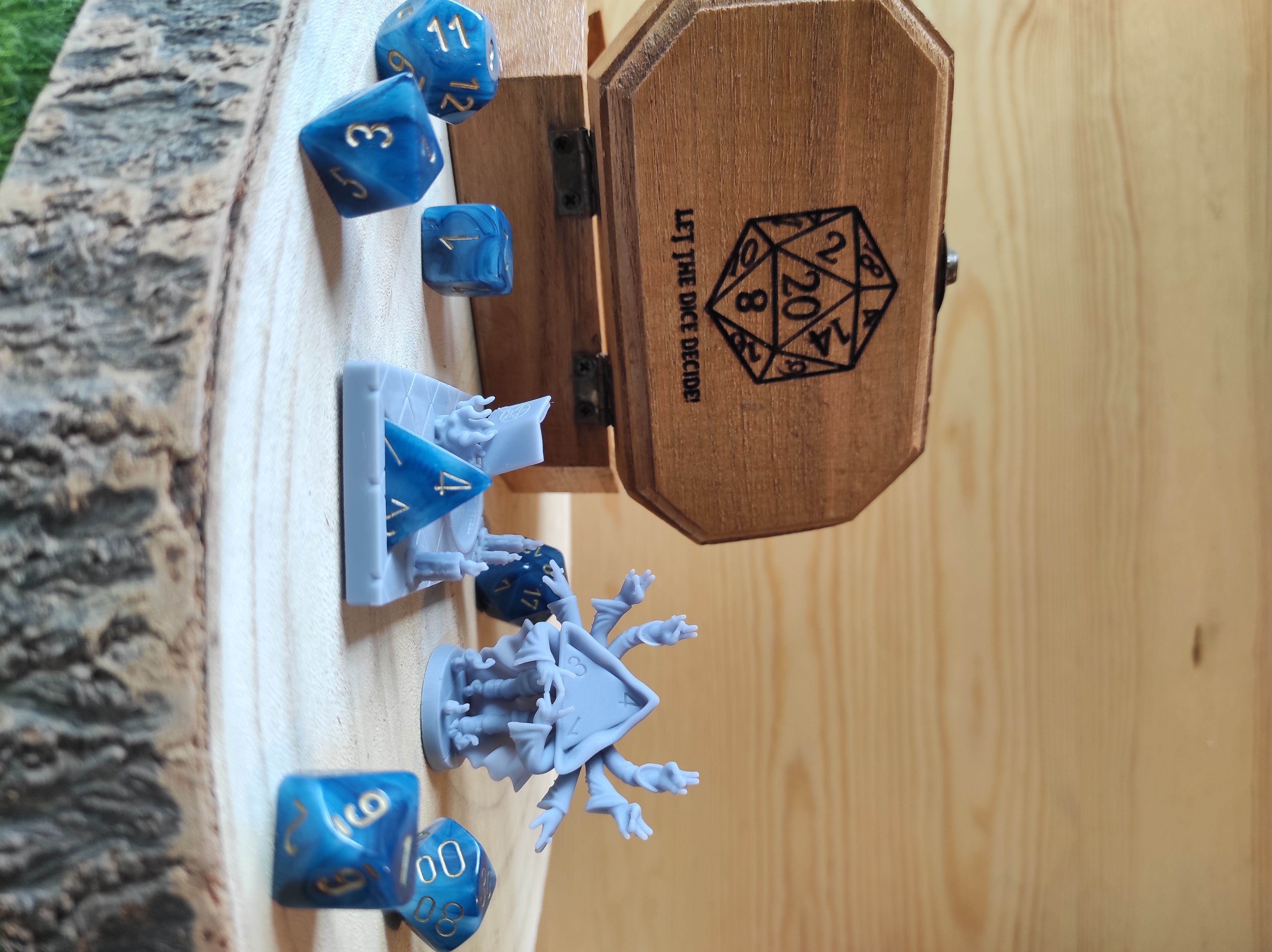 Dice Keepers - 14 miniature and polyhedral dice stand 3D print model_18