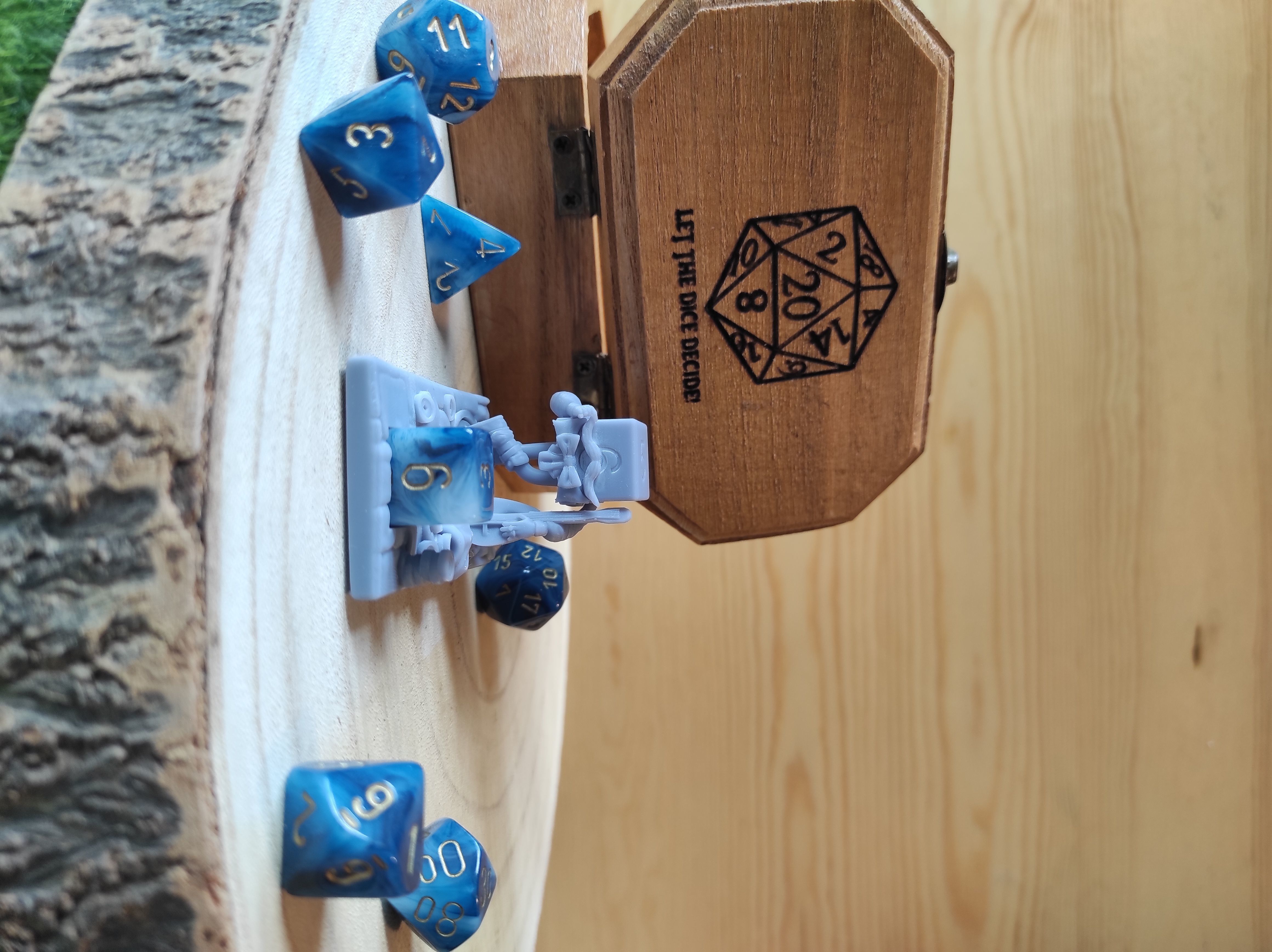 Dice Keepers - 14 miniature and polyhedral dice stand 3D print model_19