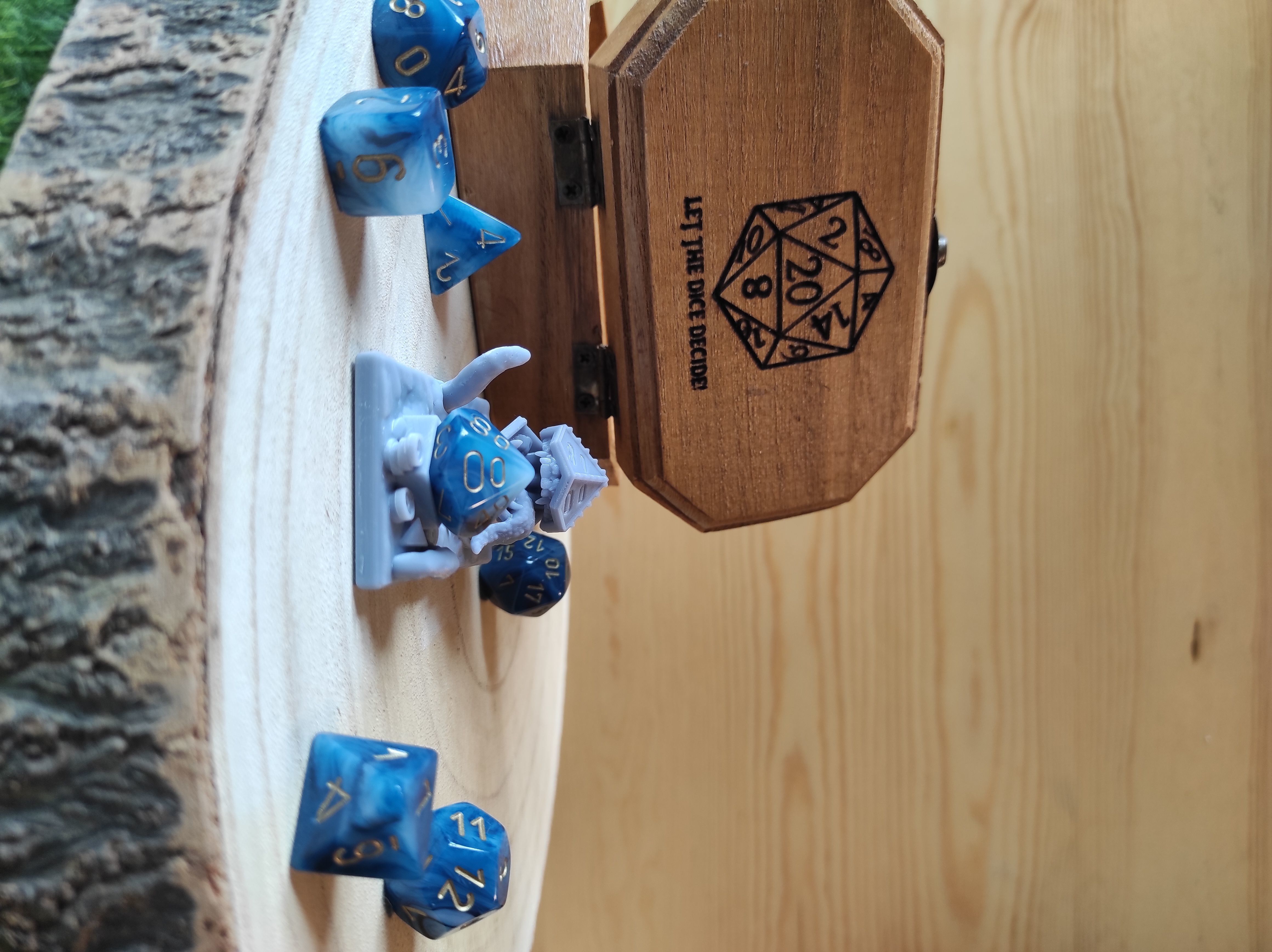 Dice Keepers - 14 miniature and polyhedral dice stand 3D print model_35