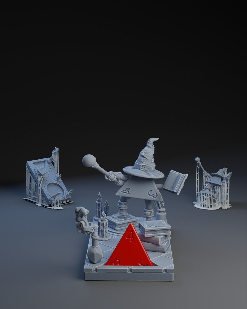 Dice Keepers - 14 miniature and polyhedral dice stand 3D print model_1