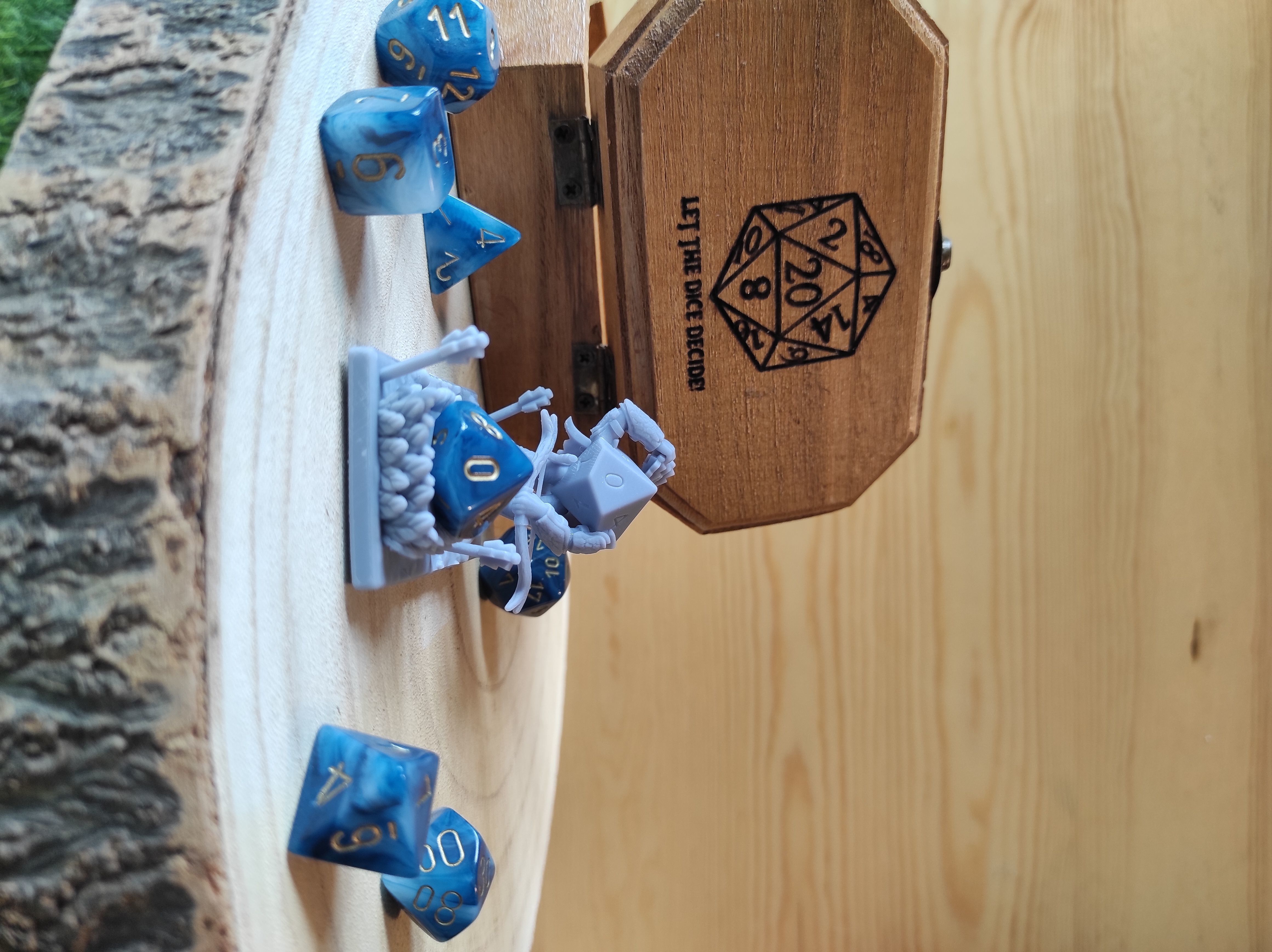 Dice Keepers - 14 miniature and polyhedral dice stand 3D print model_29