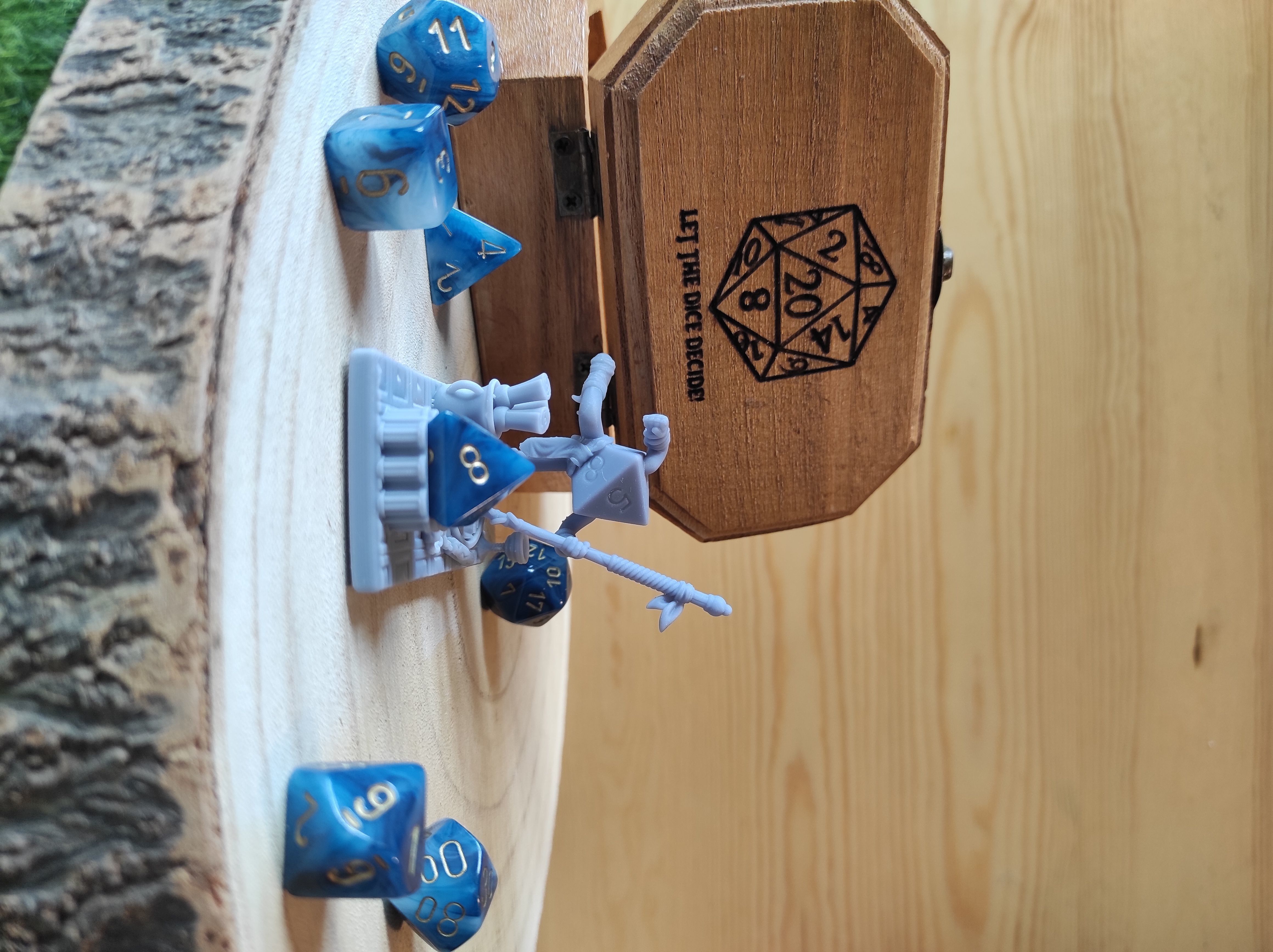 Dice Keepers - 14 miniature and polyhedral dice stand 3D print model_23