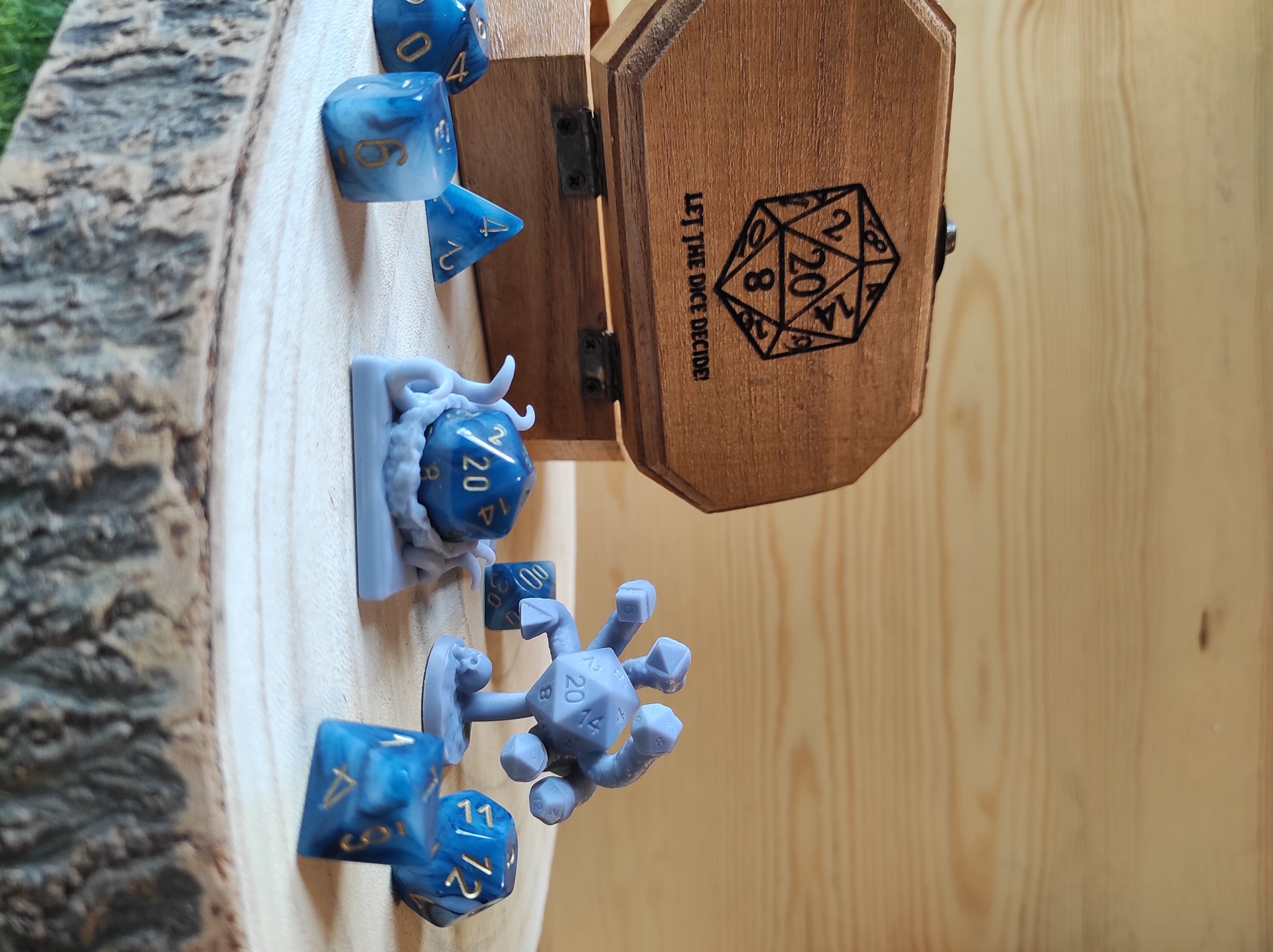Dice Keepers - 14 miniature and polyhedral dice stand 3D print model_37
