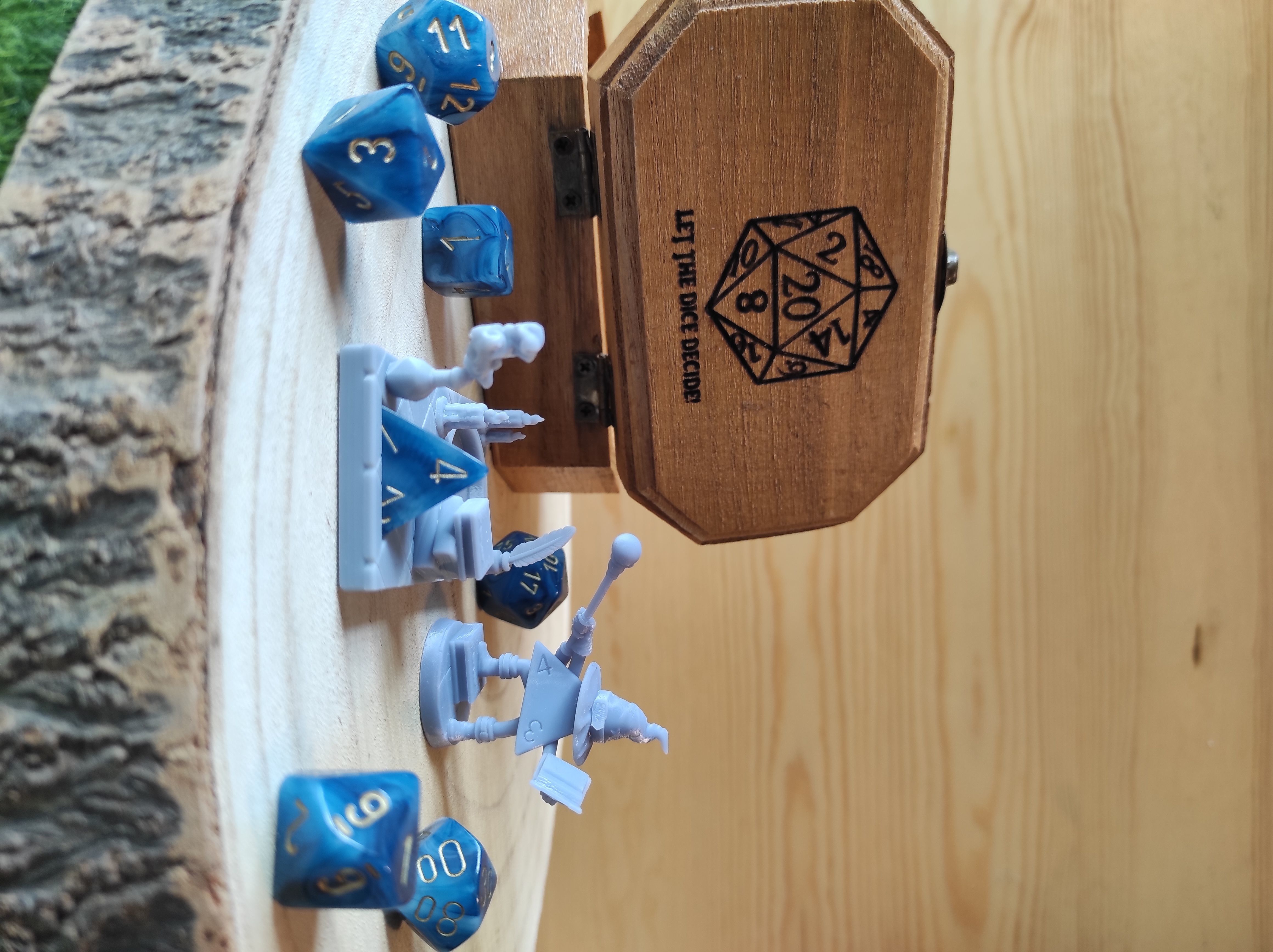 Dice Keepers - 14 miniature and polyhedral dice stand 3D print model_16