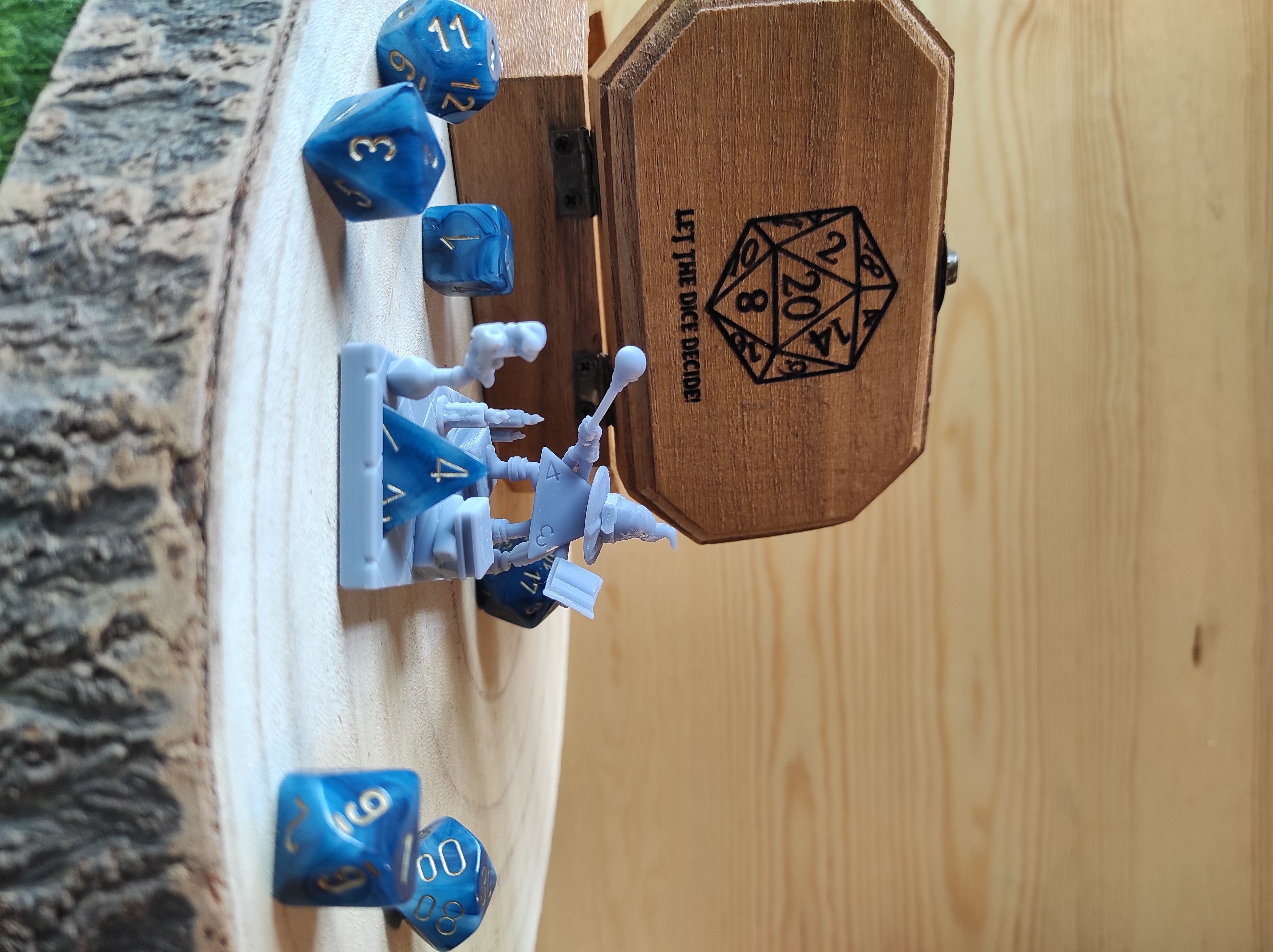 Dice Keepers - 14 miniature and polyhedral dice stand 3D print model_15