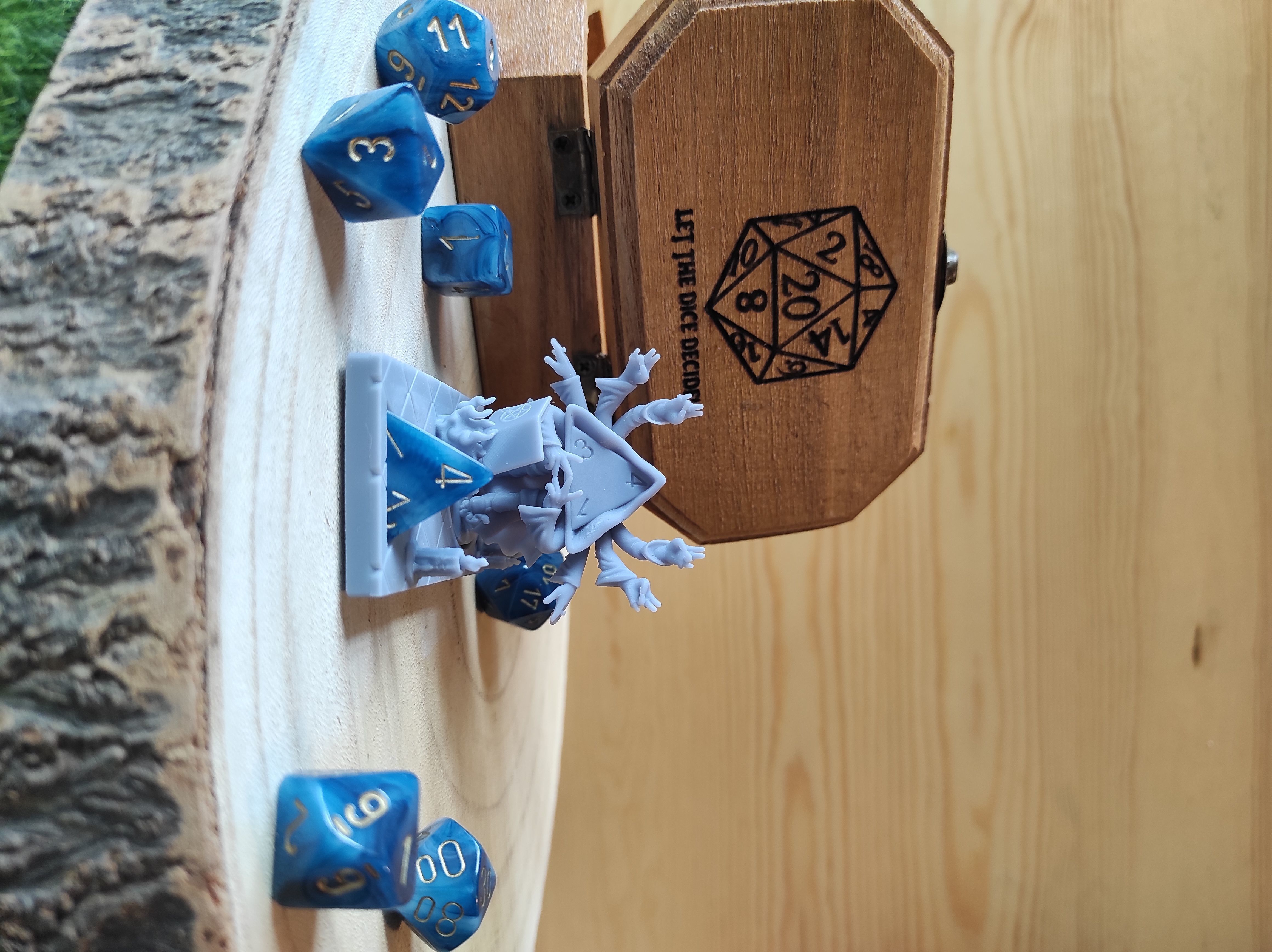 Dice Keepers - 14 miniature and polyhedral dice stand 3D print model_17