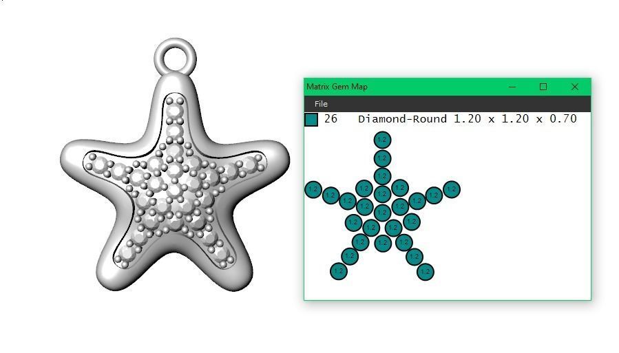 gold starfish pendant  3D print model_2