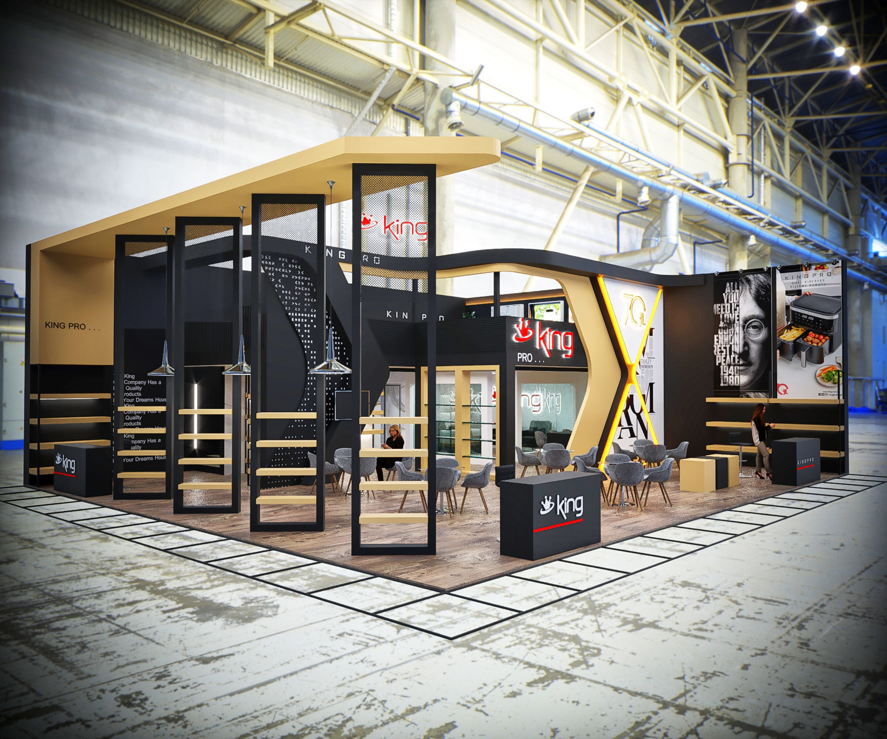 New Exhibition Design model Low-poly 3D model_4