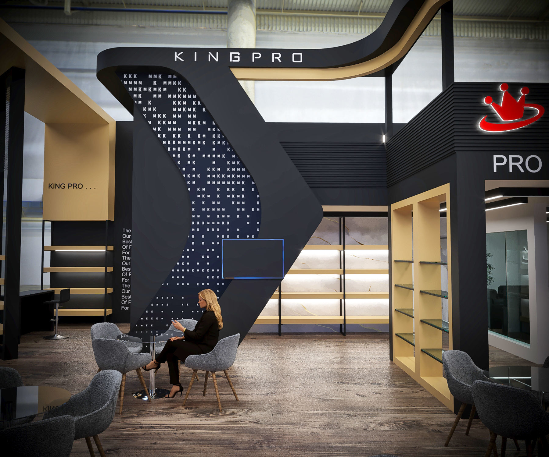 New Exhibition Design model Low-poly 3D model_3