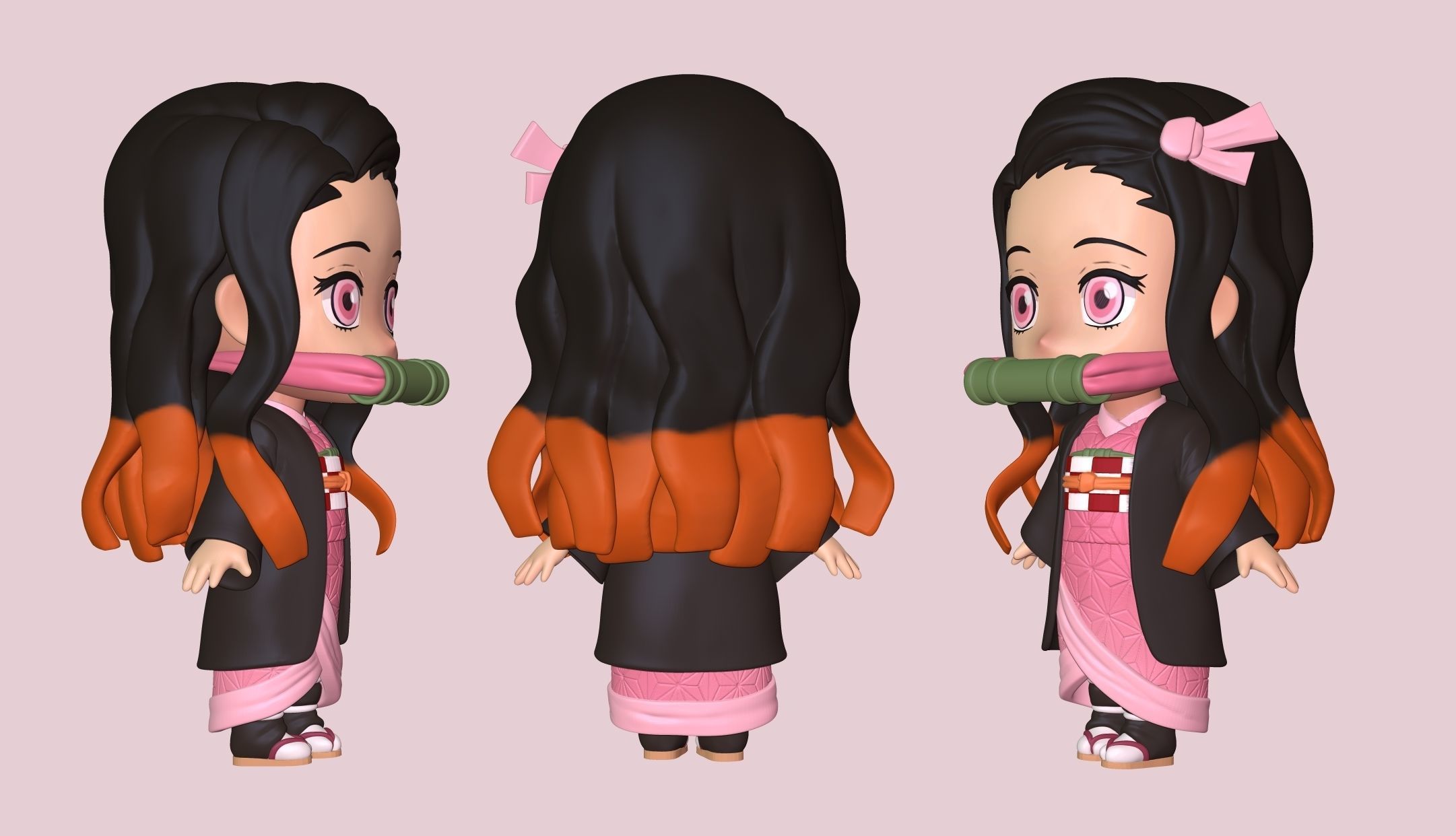 Nezuko Kimetsu no yaiba 3D print model_3