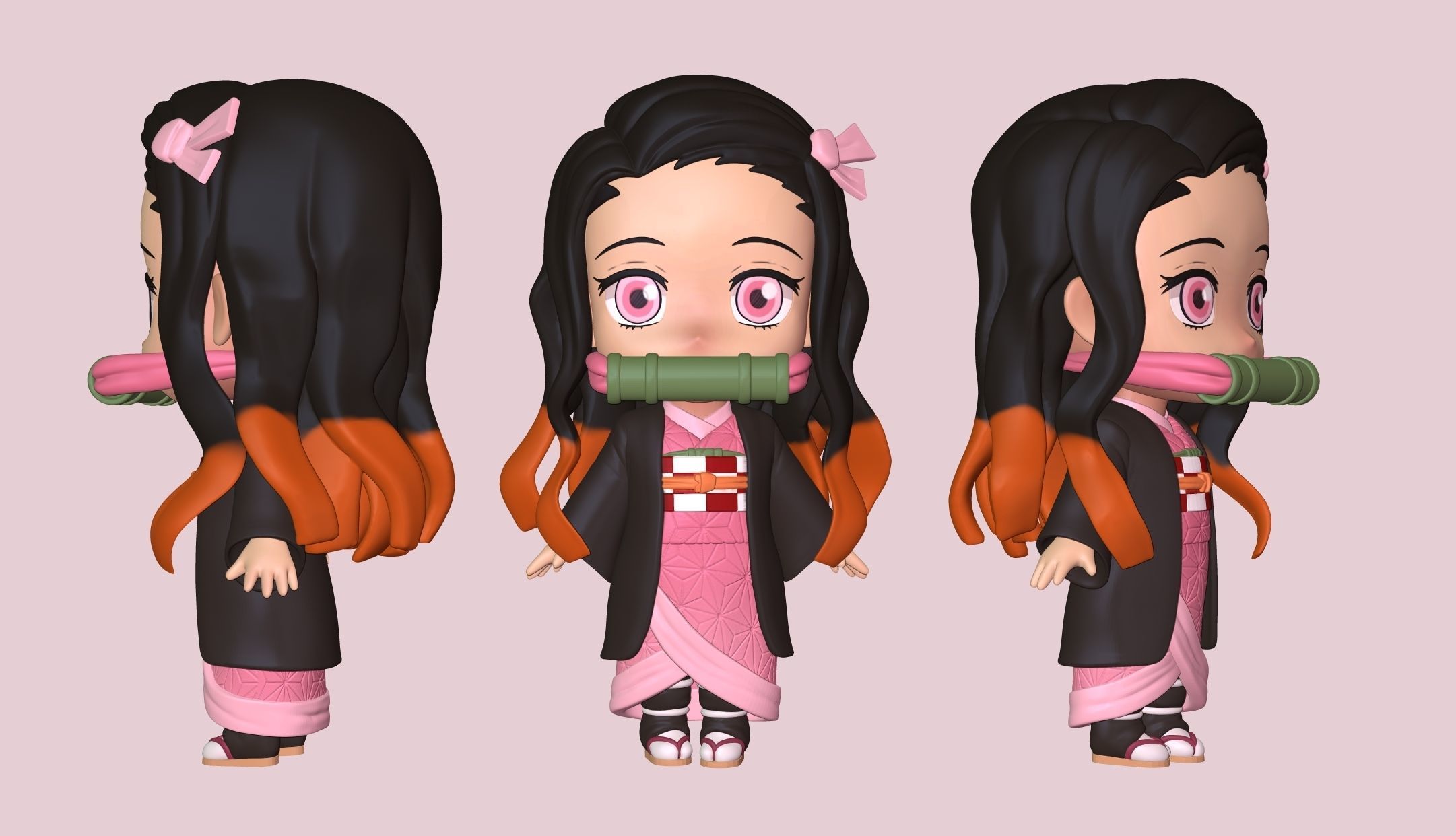 Nezuko Kimetsu no yaiba 3D print model_2