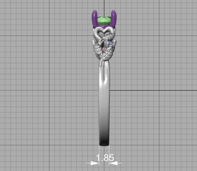 Solitaire Ring 30 pointer stone Floral design 3dmodel 3D print model_37