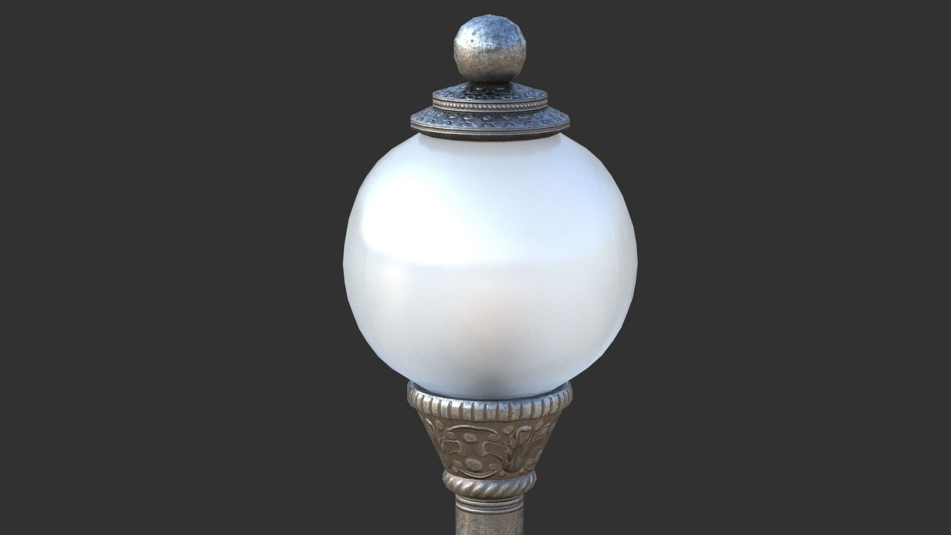 Street Lamp Low-poly 3D model_4