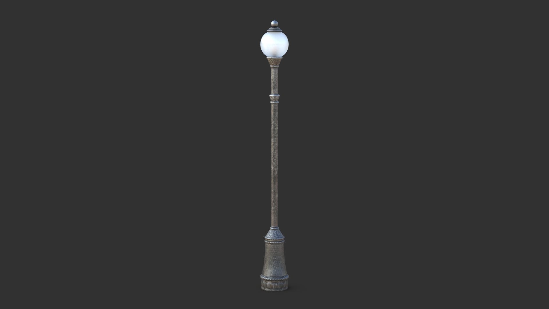 Street Lamp Low-poly 3D model_2