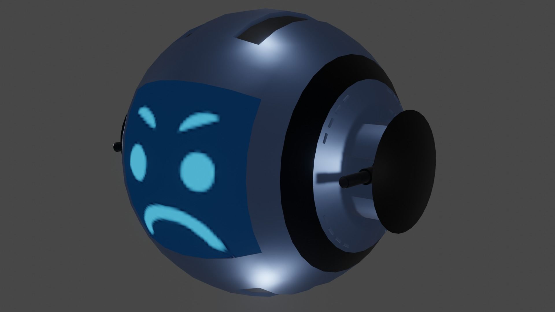 3D Combat Drone Low-poly 3D model_3