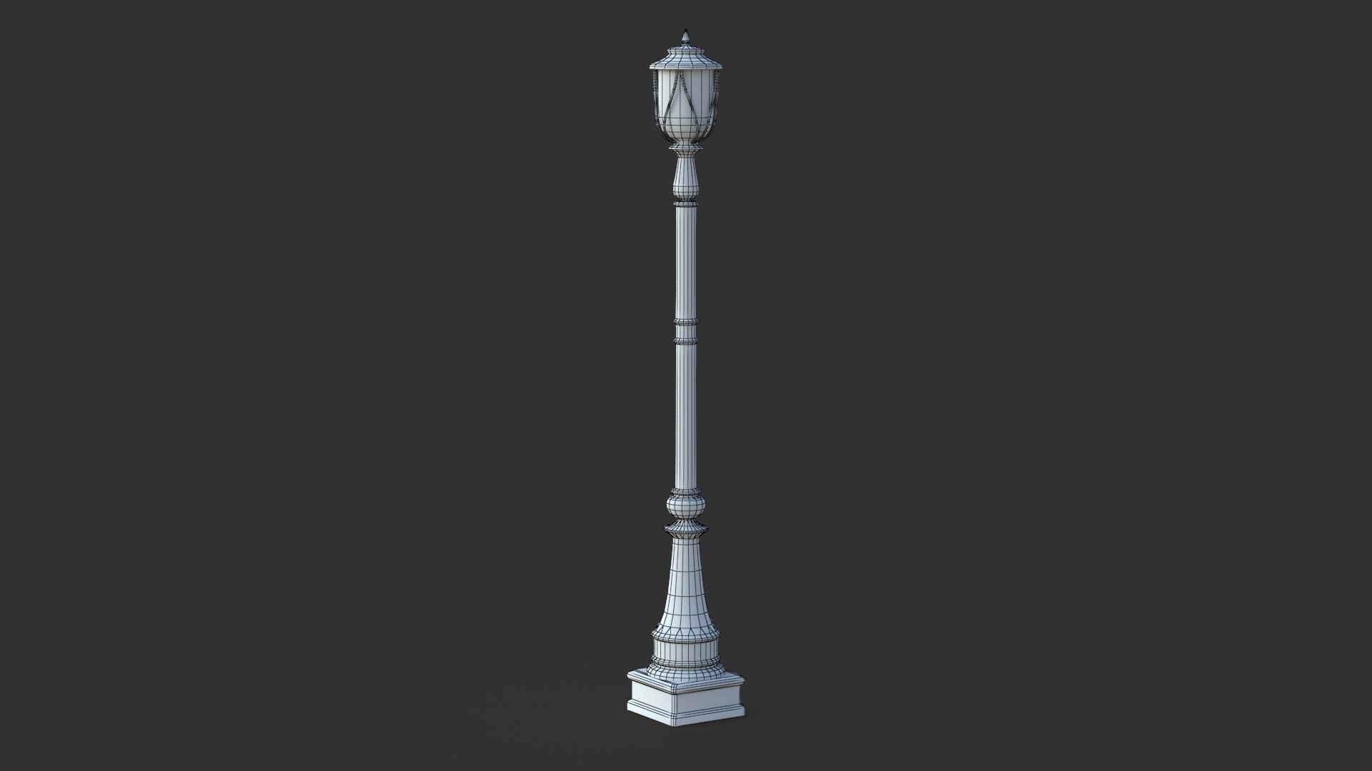 Street Lamp Low-poly 3D model_6