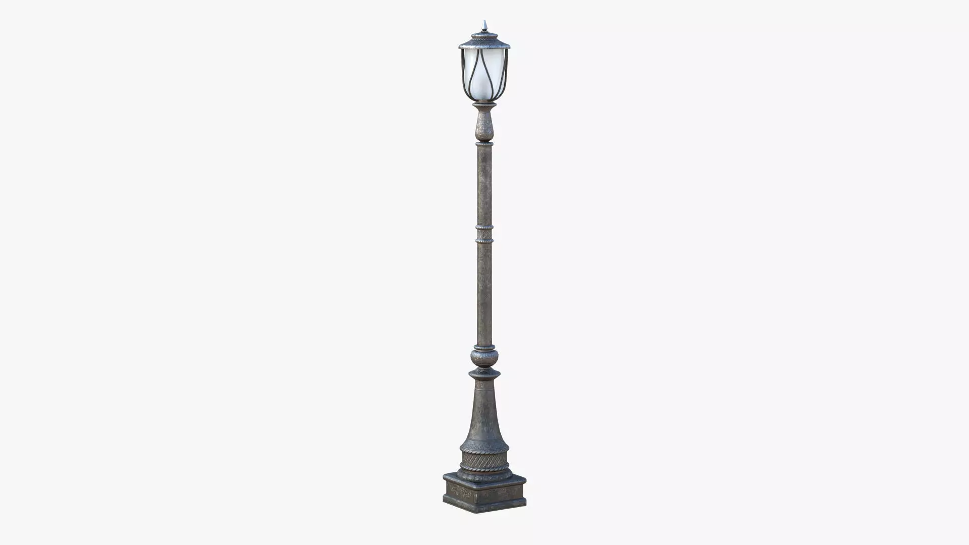 Street Lamp Low-poly 3D model_0