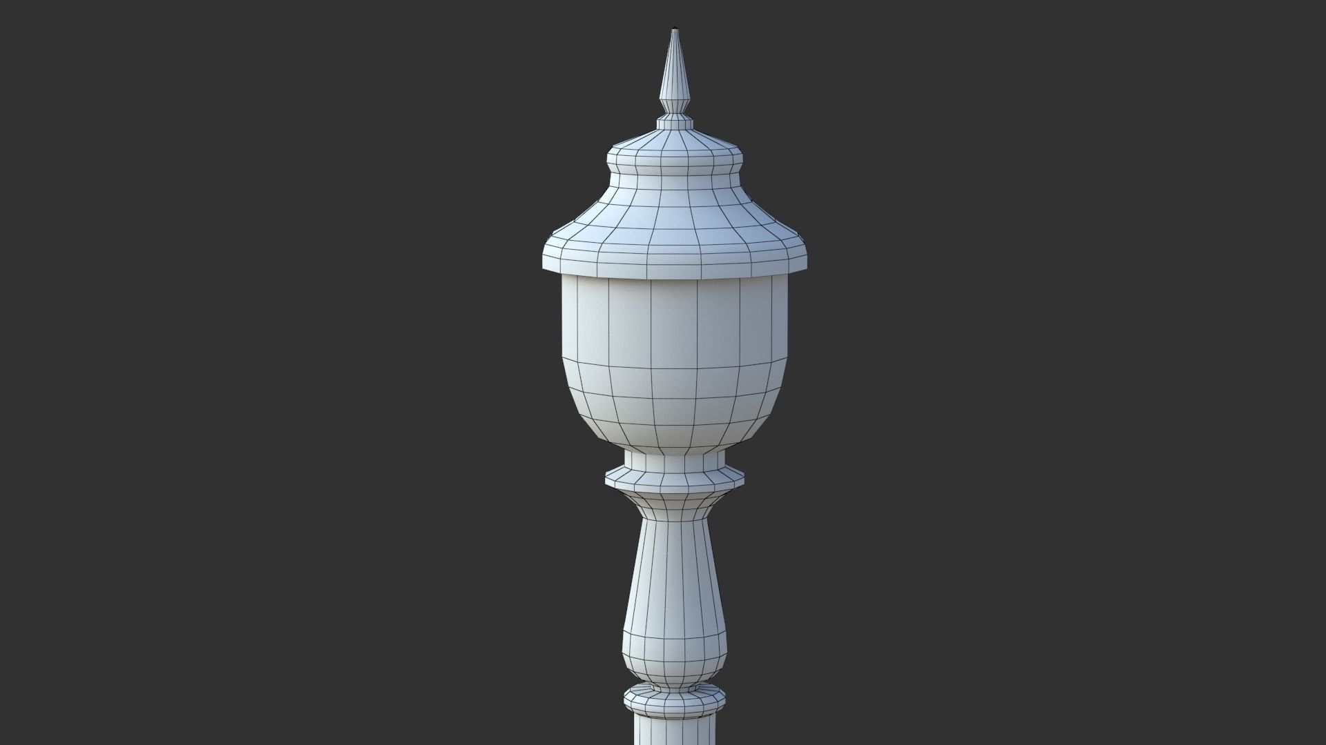 Street Lamp Low-poly 3D model_7