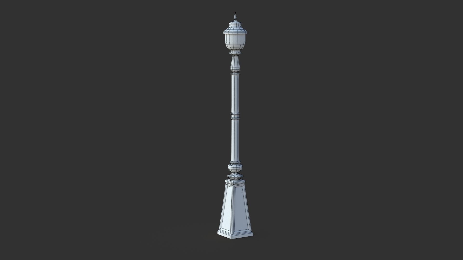 Street Lamp Low-poly 3D model_6