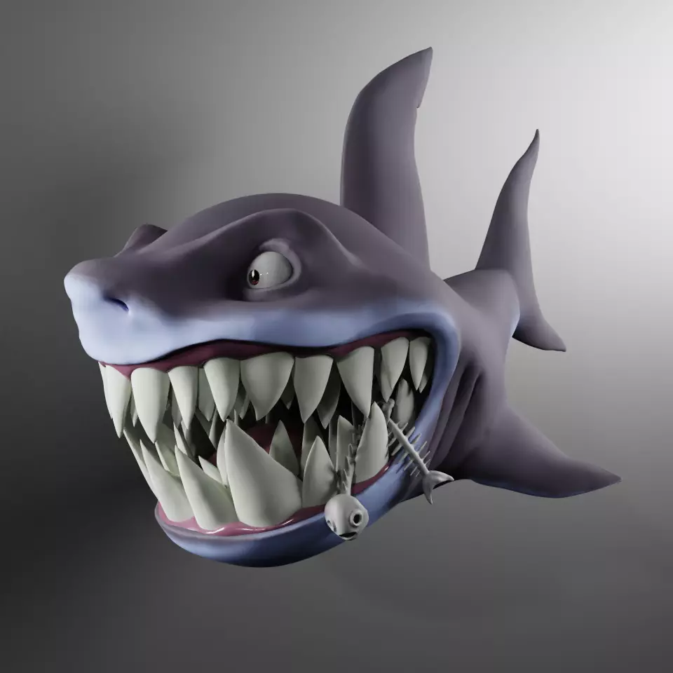 Happyshark 3D print model_0