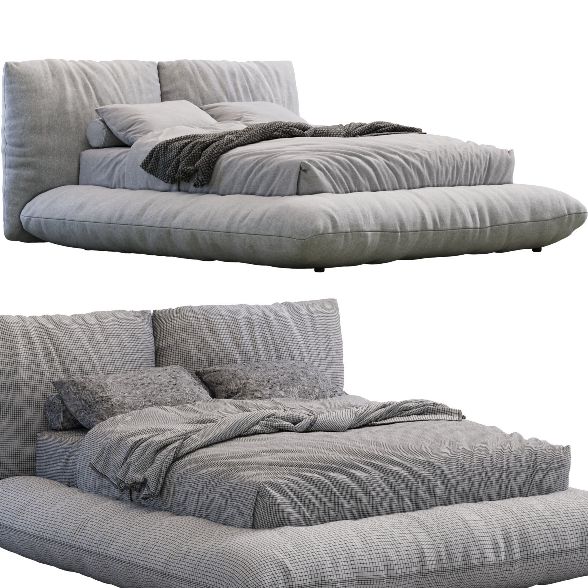 Bed Alba 3D model_4