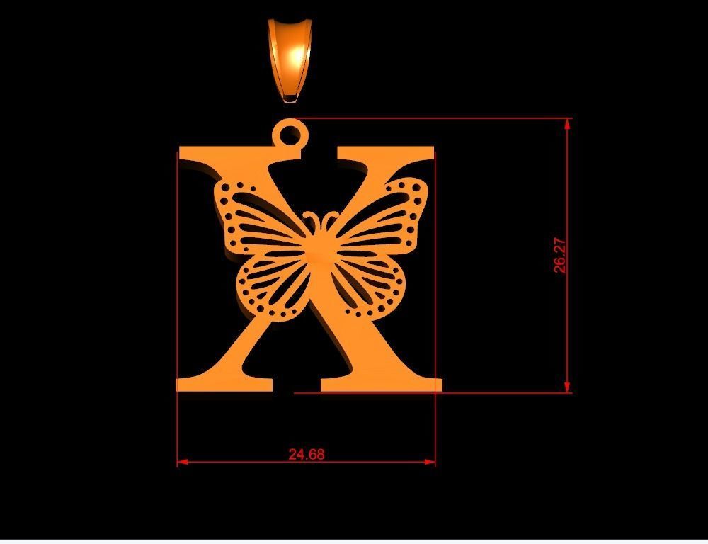 X Buterfly 3D print model_4