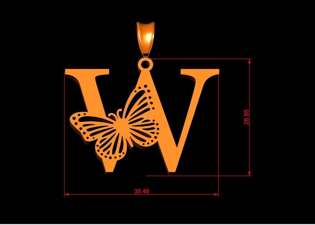 W Buterfly 3D print model_4