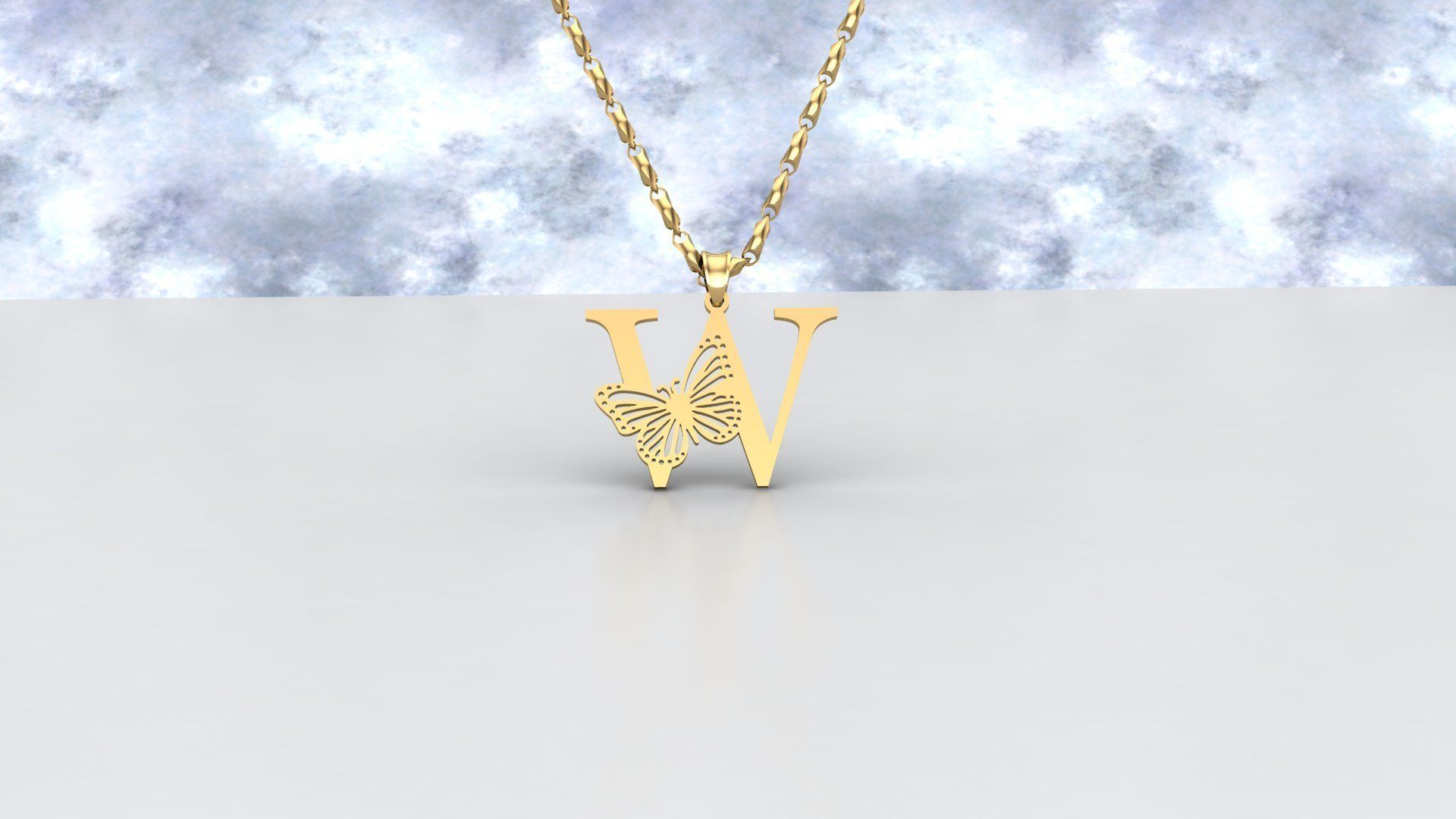 W Buterfly 3D print model_3
